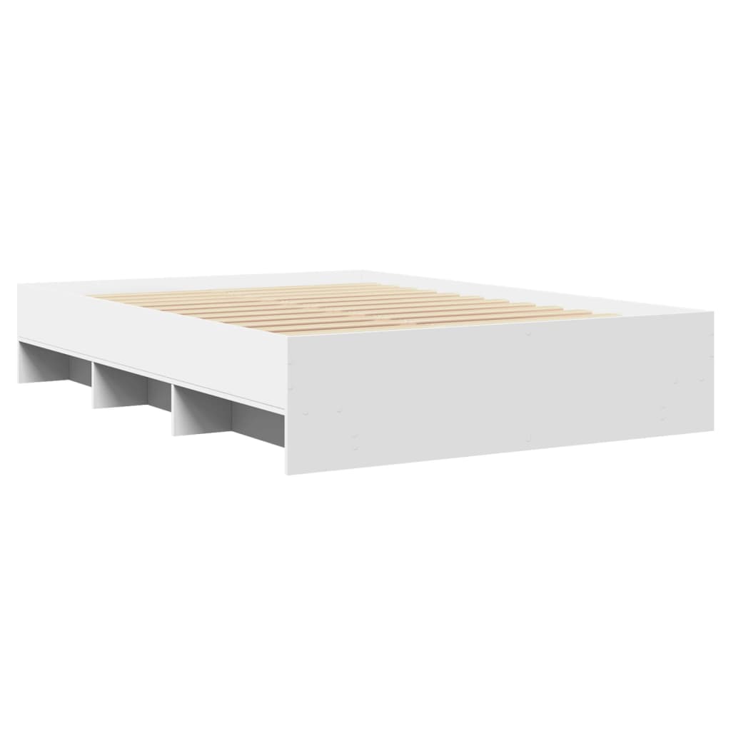 Okvir za krevet bijeli 120 x 200 cm konstruirano drvo