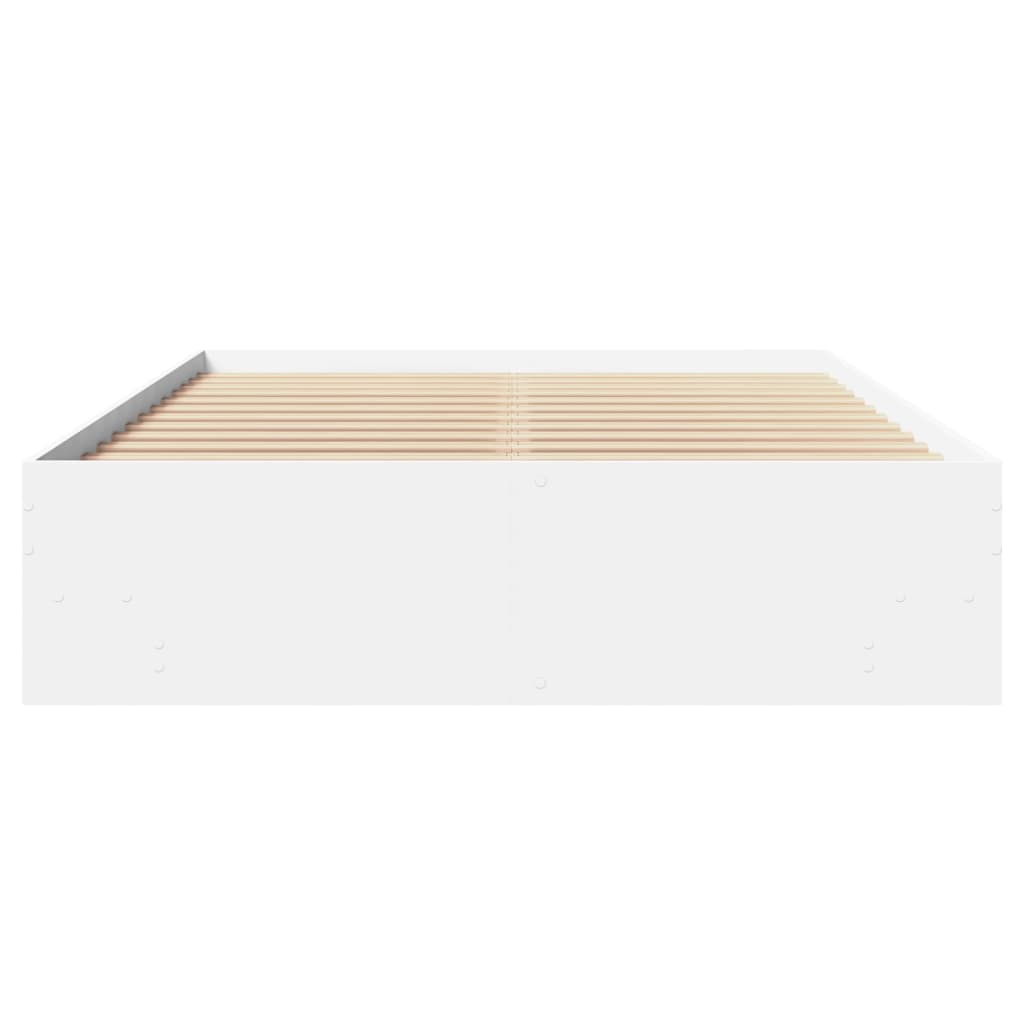 Okvir za krevet bijeli 120 x 200 cm konstruirano drvo
