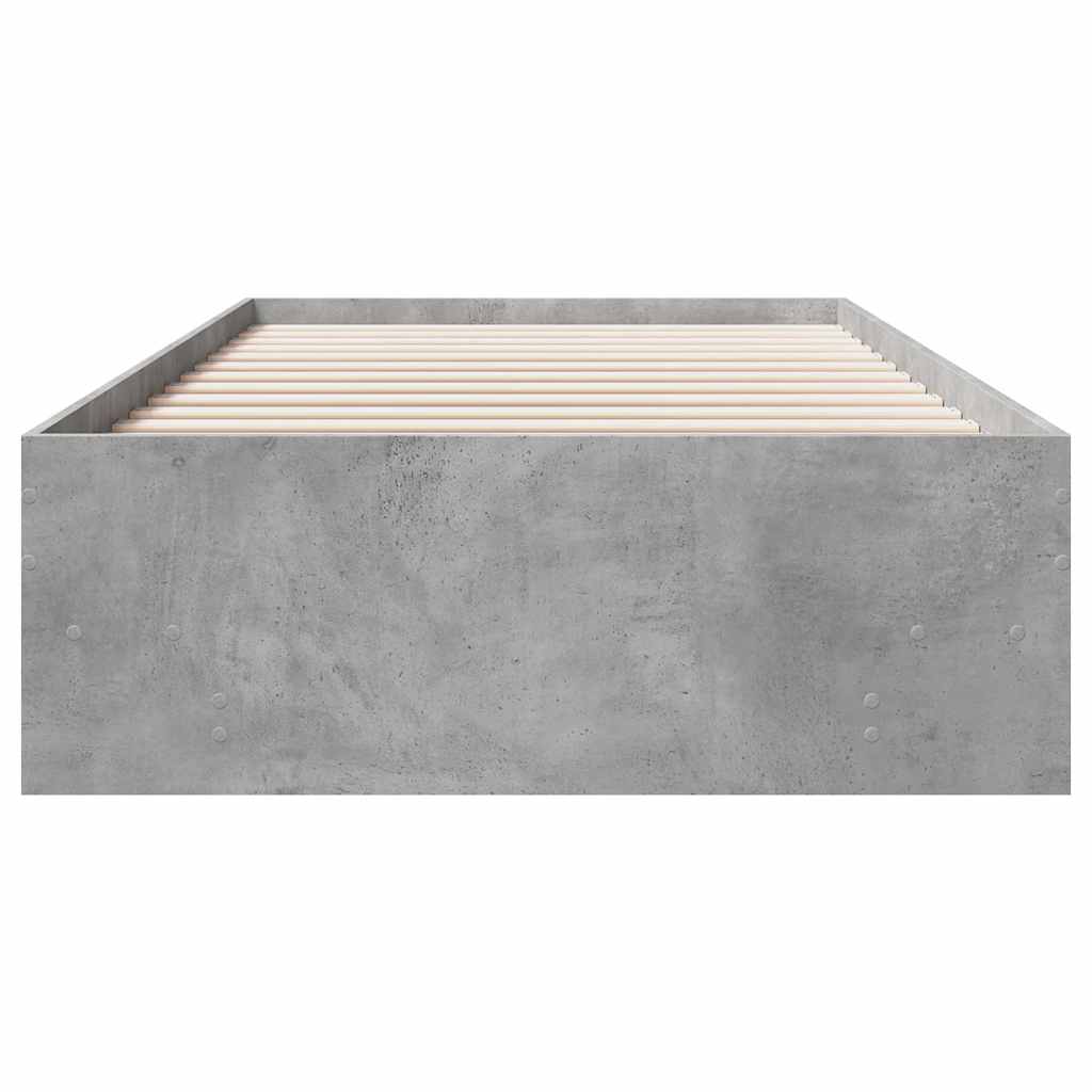 Okvir kreveta boja betona 100x200 cm od konstruiranog drva