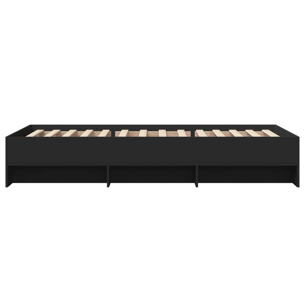 Okvir za krevet crni 90x200 cm konstruirano drvo
