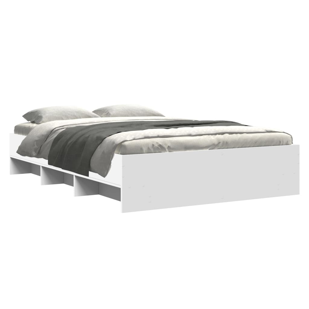 Okvir za krevet bijela 140x190 cm konstruirano drvo