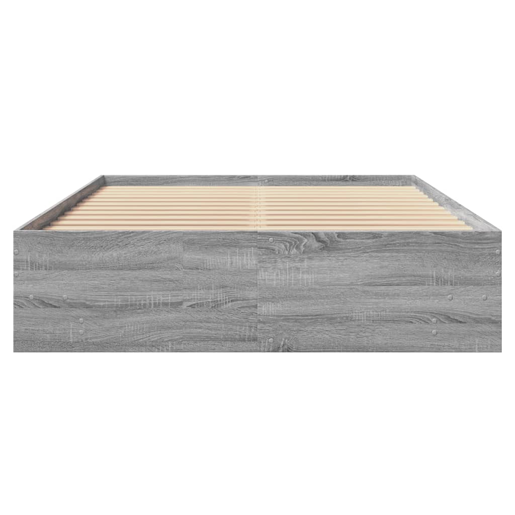 Okvir za krevet boja hrasta 140x190 cm od konstruiranog drva