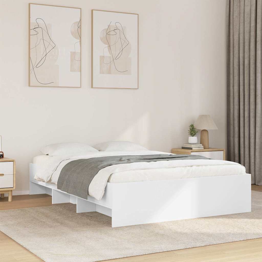 Okvir za krevet bijeli 135x190 cm konstruirano drvo