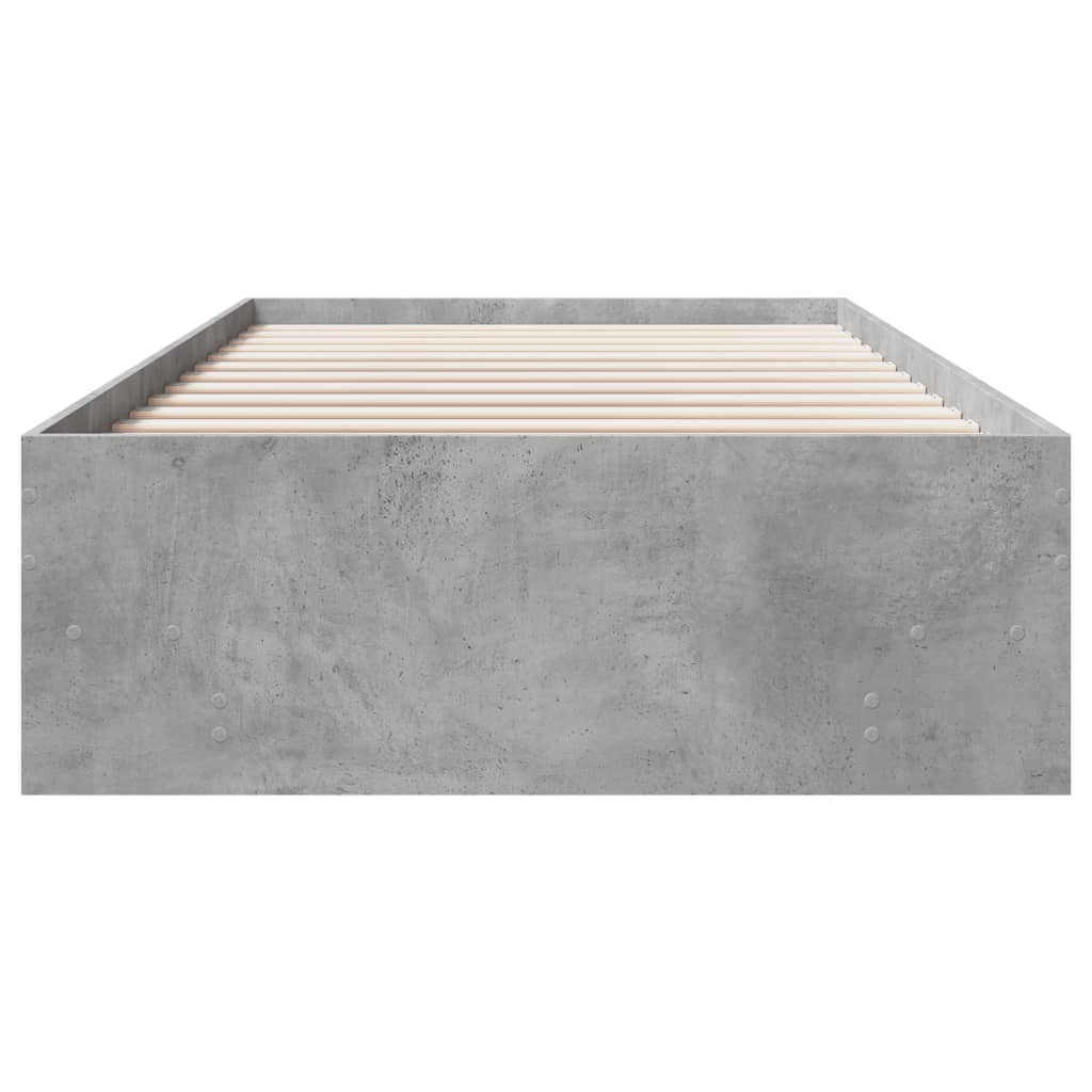 Okvir kreveta boja betona 90 x 190 cm od konstruiranog drva