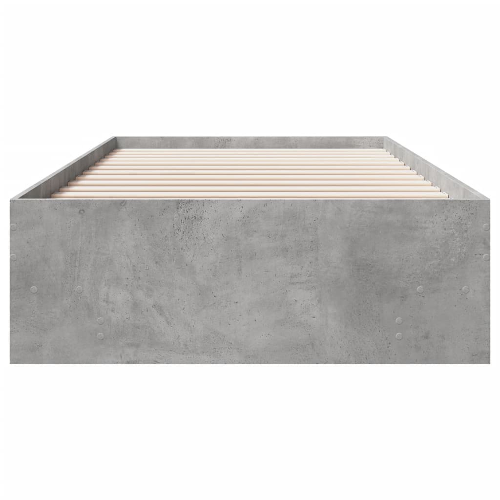 Okvir kreveta boja betona 75x190 cm od konstruiranog drva
