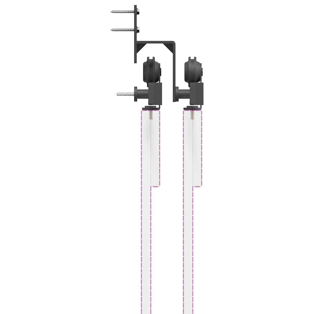 Pribor za klizna vrata 427 cm čelični crni
