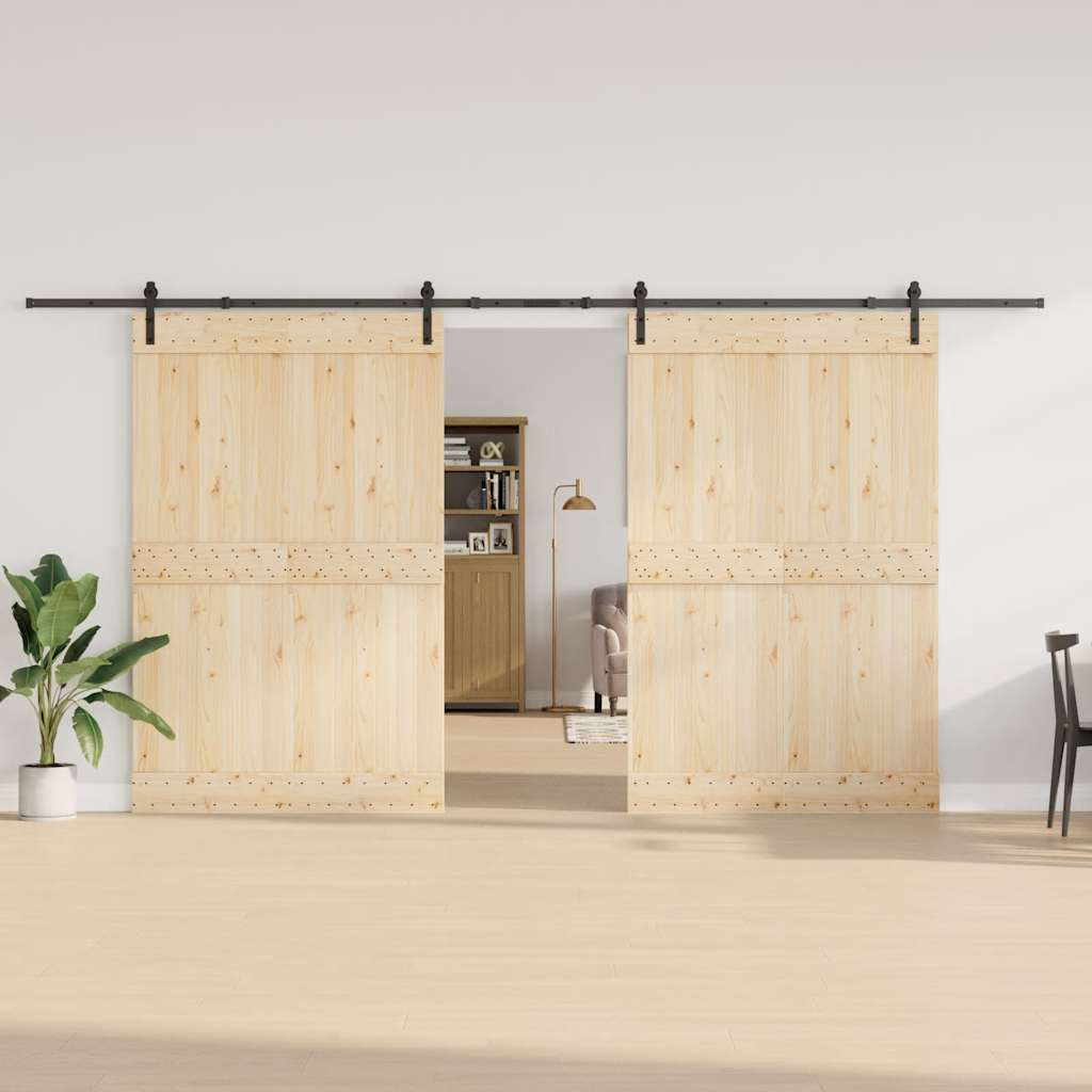 Pribor za klizna vrata 427 cm čelični crni