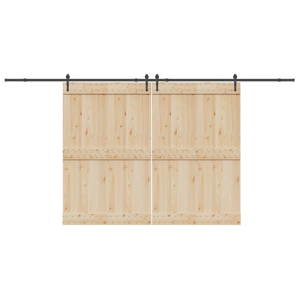 Pribor za klizna vrata 427 cm čelični crni