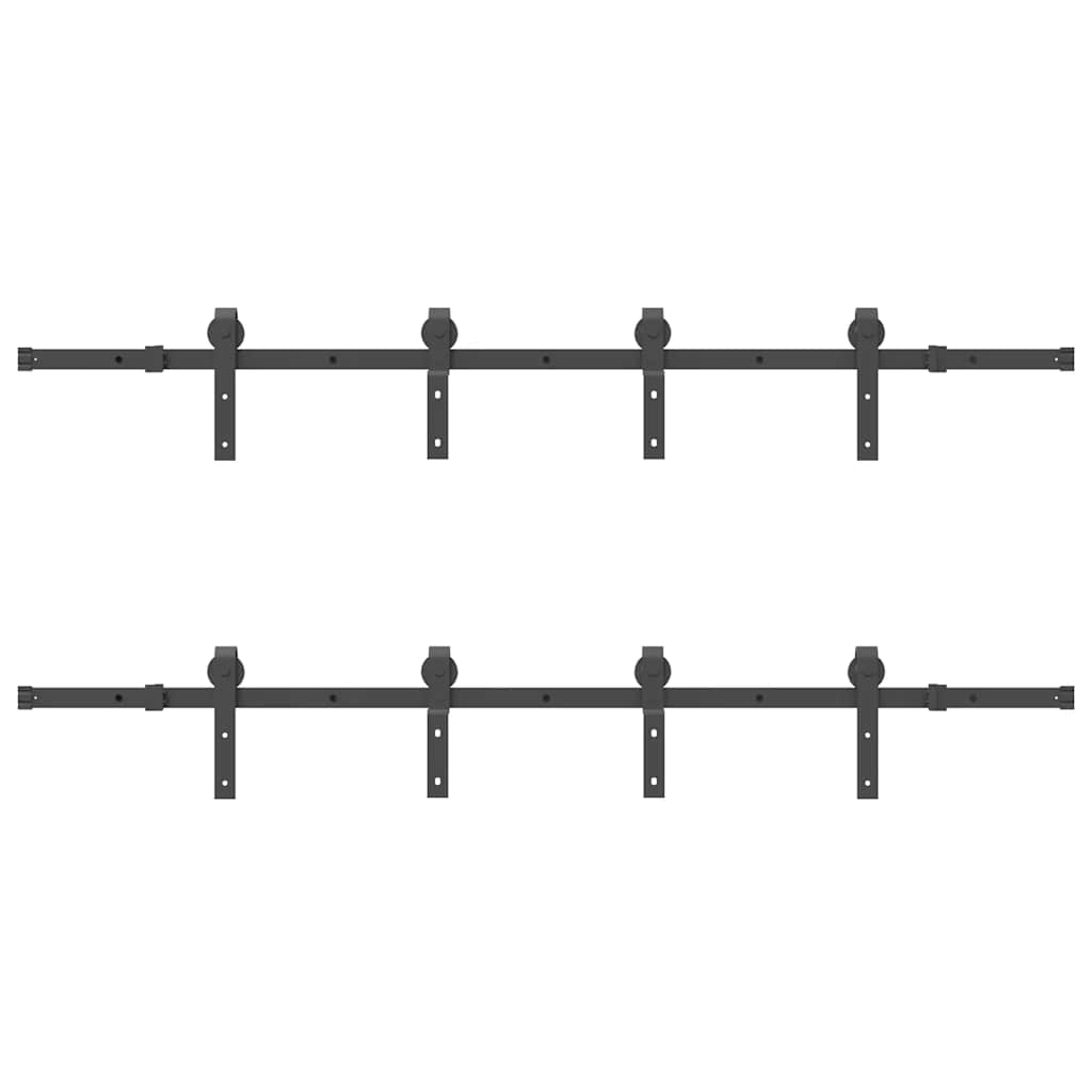 Pribor za klizna vrata 400 cm čelični crni