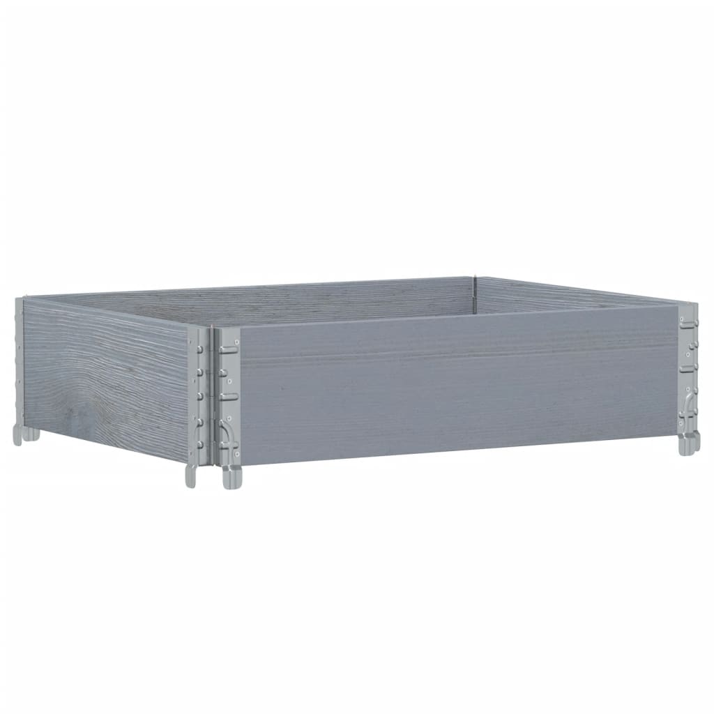 Okvir za palete sivi 80 x 60 cm od masivne borovine