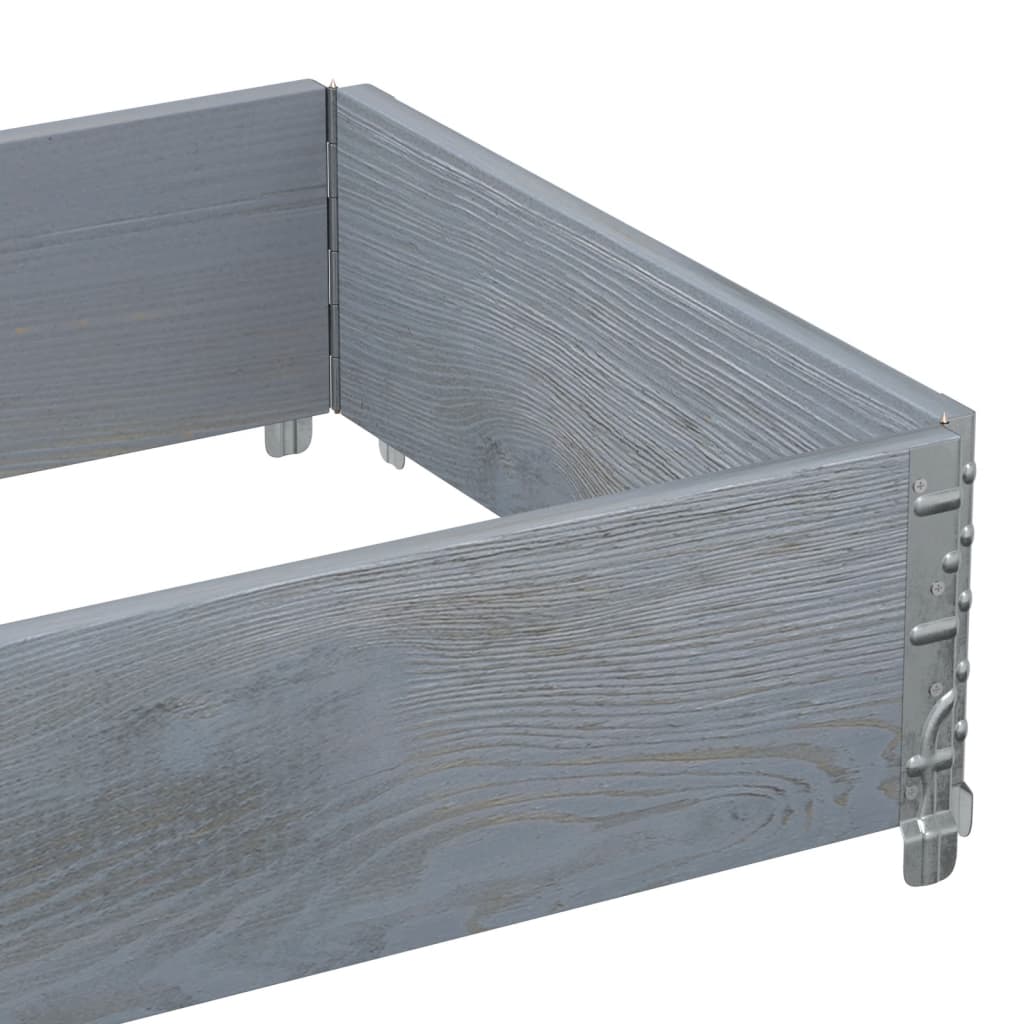 Okvir za palete sivi 80 x 60 cm od masivne borovine