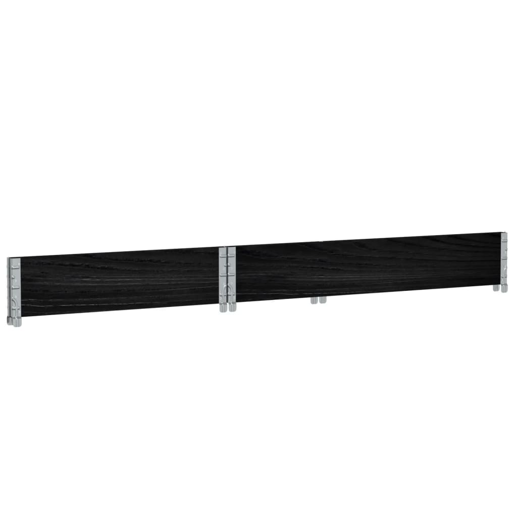 Okvir za palete crni 120 x 60 cm od masivne borovine