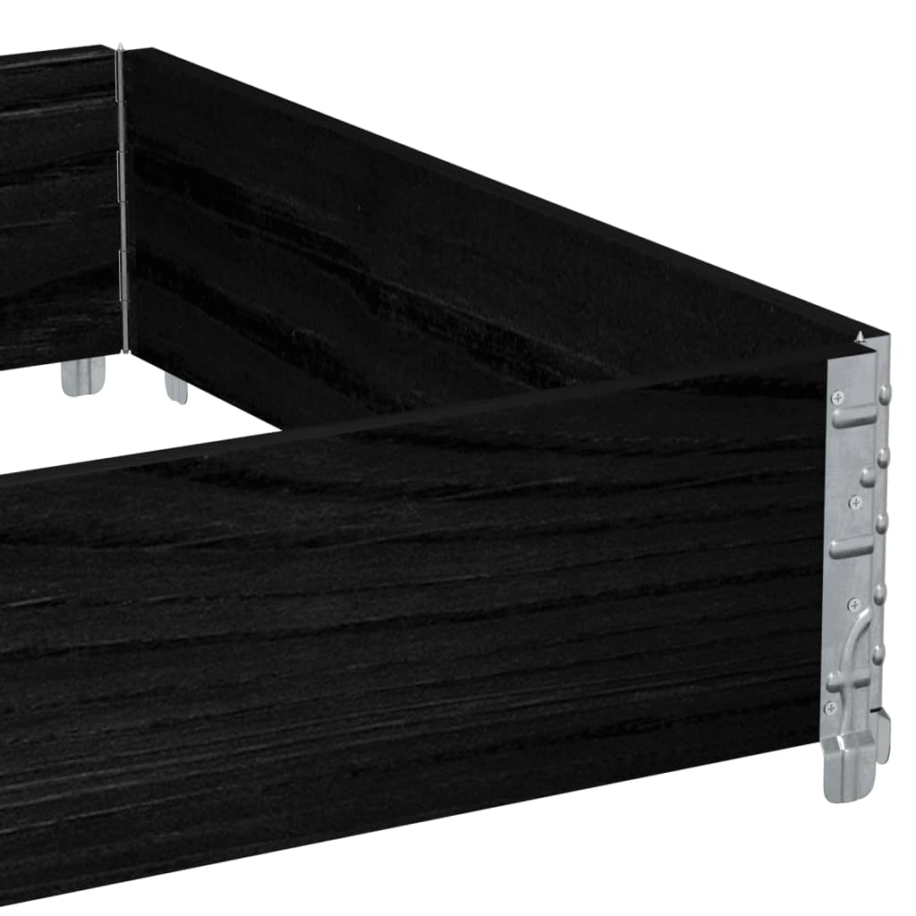 Okvir za palete crni 120 x 60 cm od masivne borovine