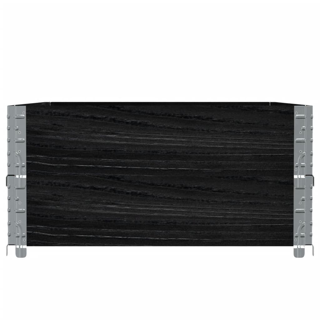 Okviri za palete 2 kom crni 120 x 80 cm od masivne borovine
