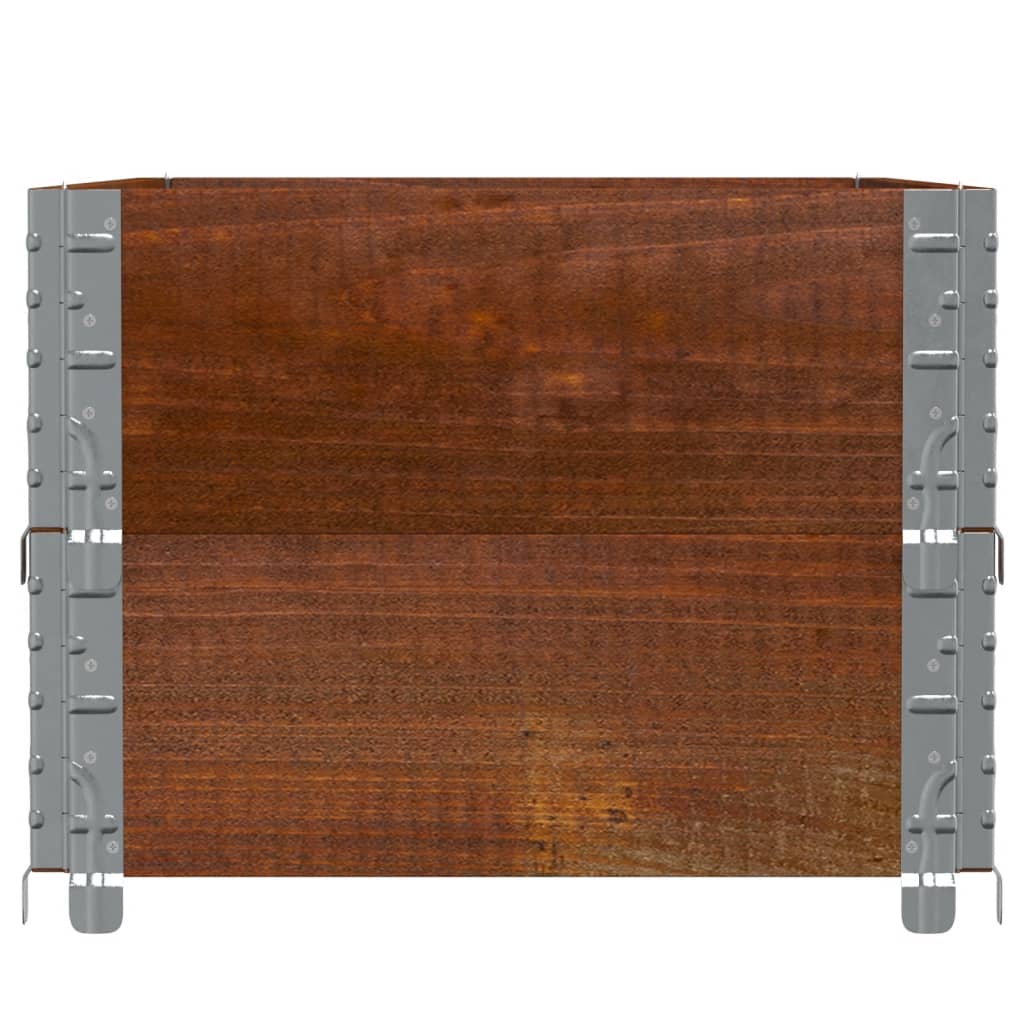 Okviri za palete 2 kom smeđi 100 x 50 cm od masivne borovine