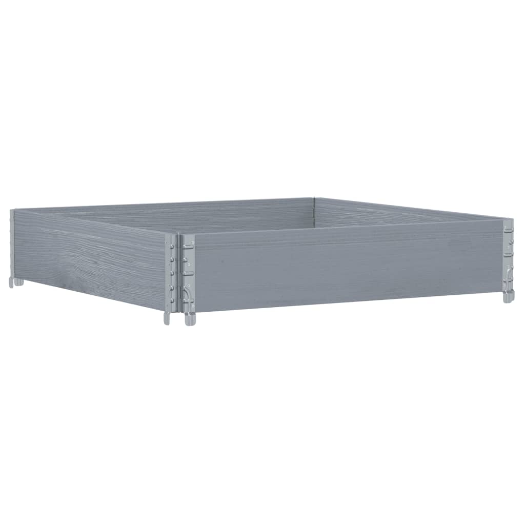 Okviri za palete sivi 100x100 cm od masivne borovine