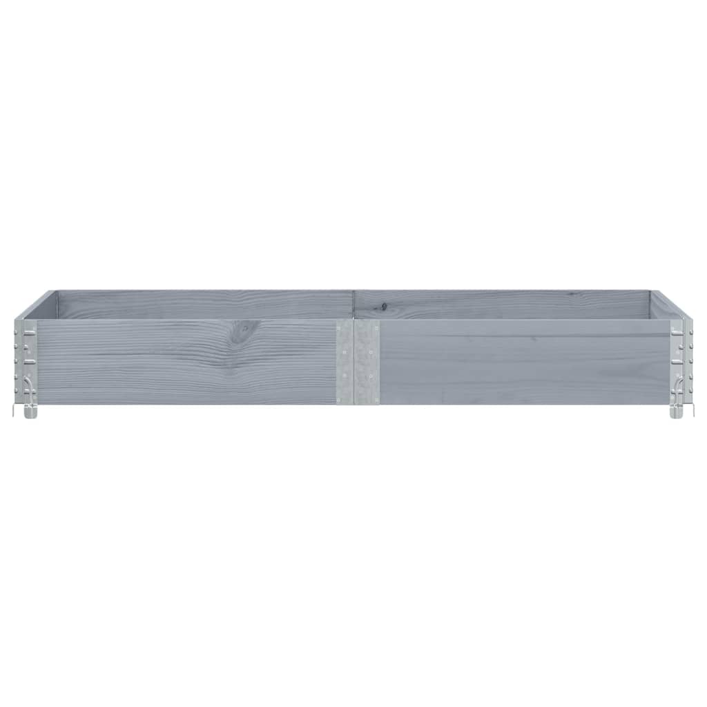 Okviri za palete sivi 150x50 cm od masivne borovine