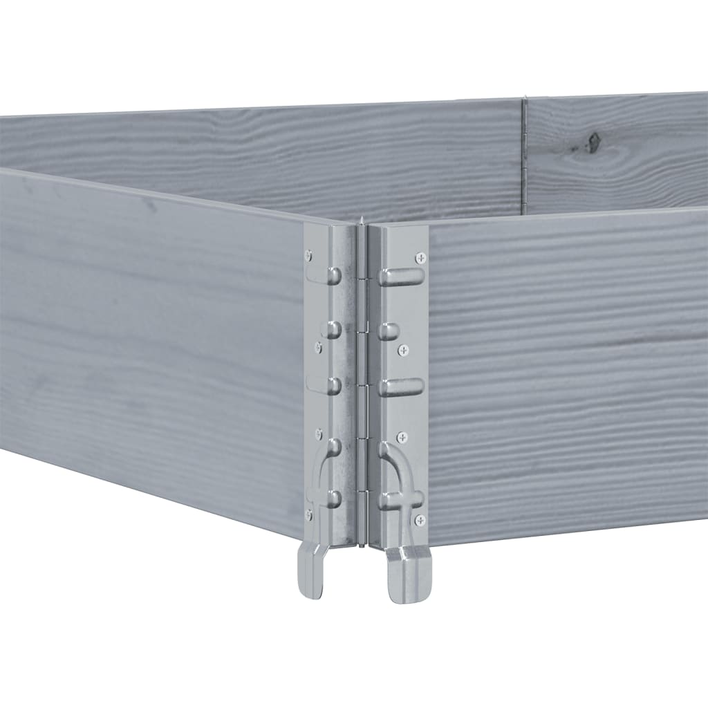 Okviri za palete sivi 150x50 cm od masivne borovine