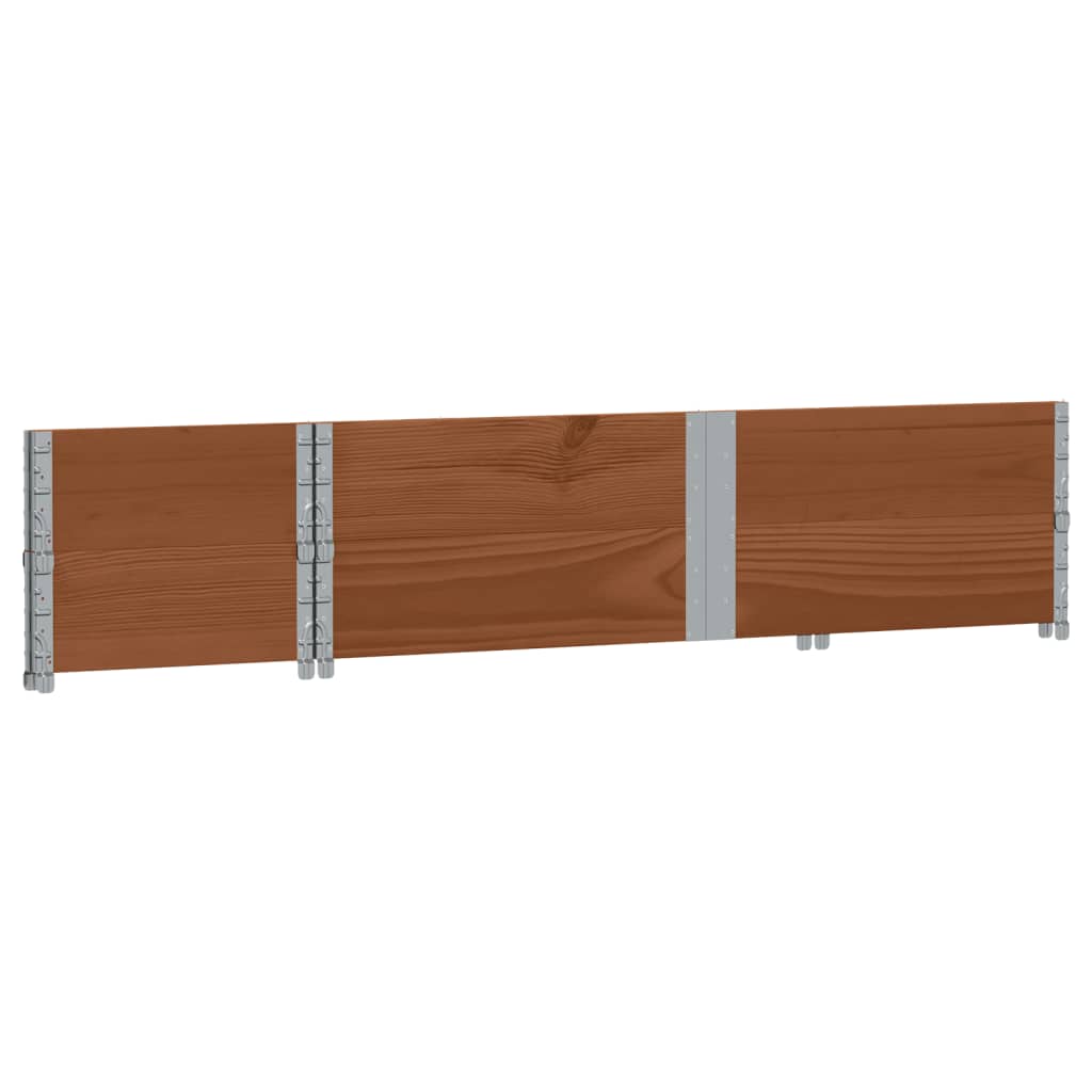Okviri za palete 2 kom smeđi 150x50 cm od masivne borovine