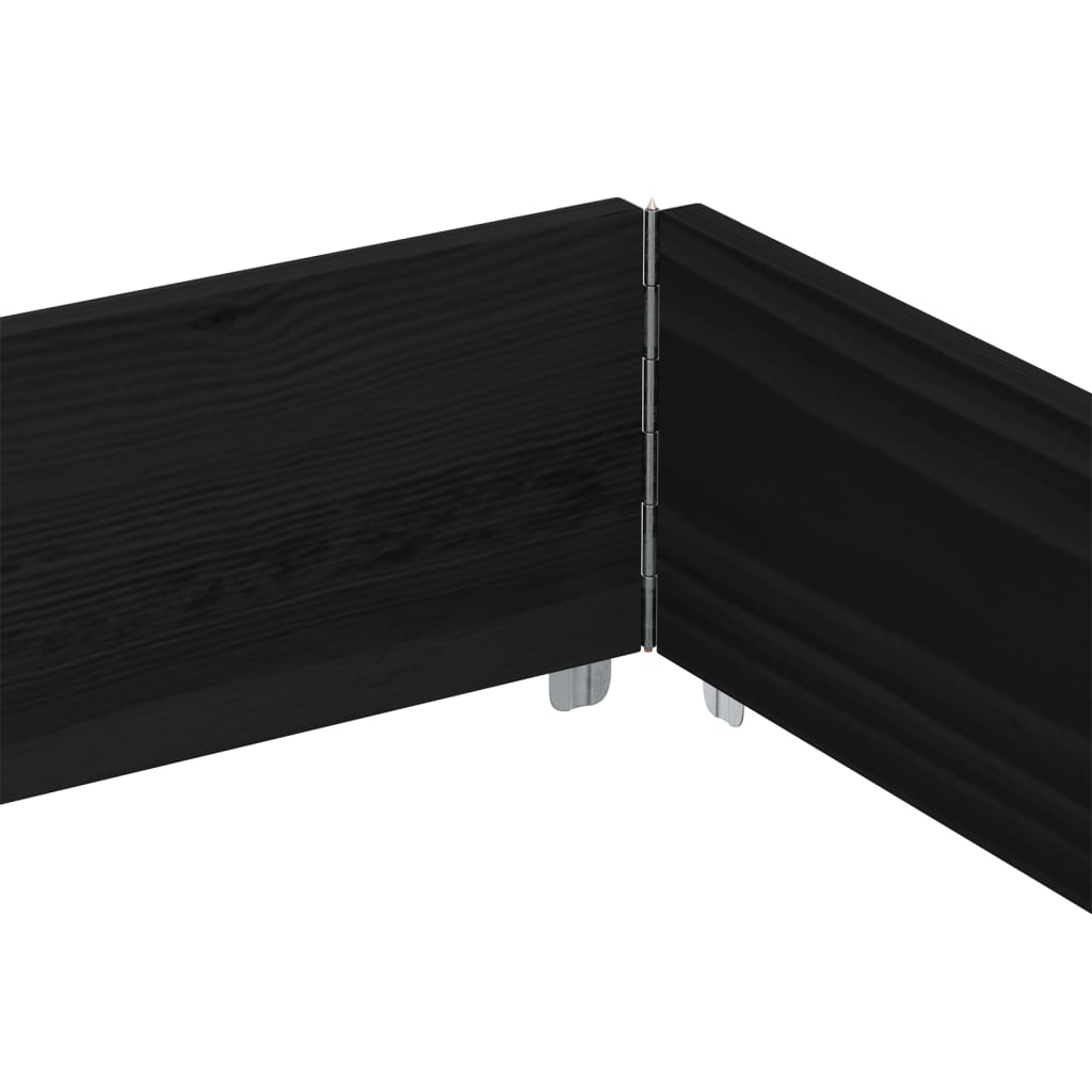 Okviri za palete crni 150x100 cm od masivne borovine
