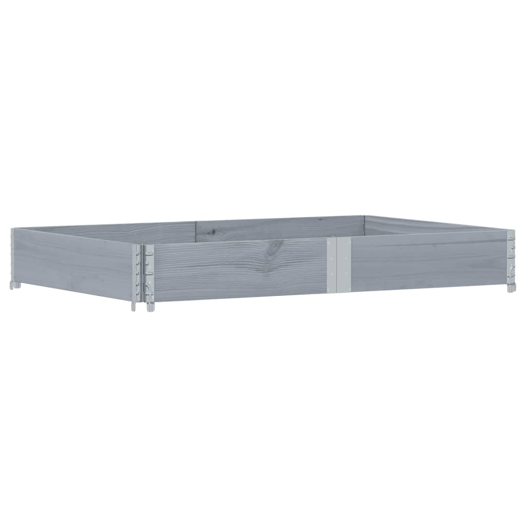Okvir za palete sivi 150 x 100 cm od masivne borovine