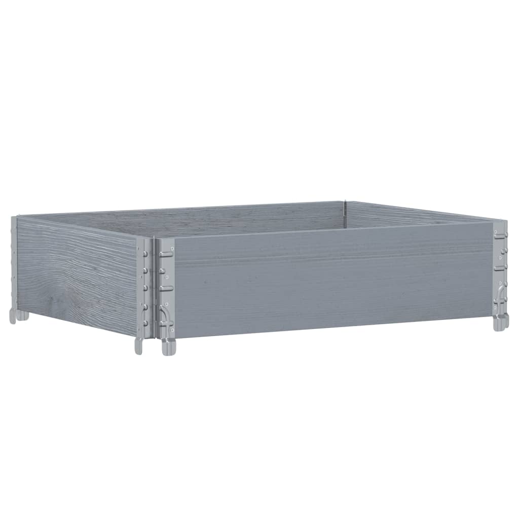Vrtna sadilica siva 80x60 cm od masivne borovine
