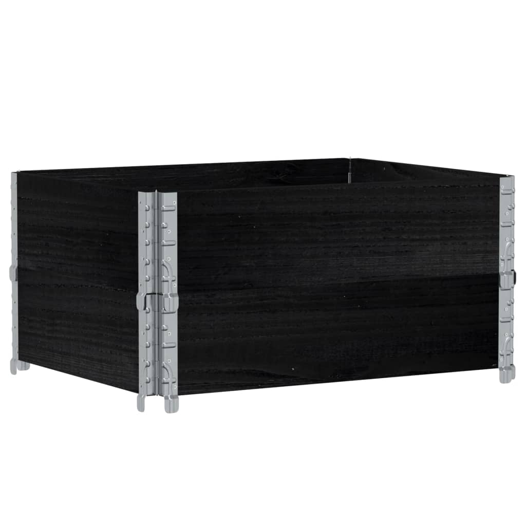 Vrtna sadilica crna 80x60 cm od masivne borovine