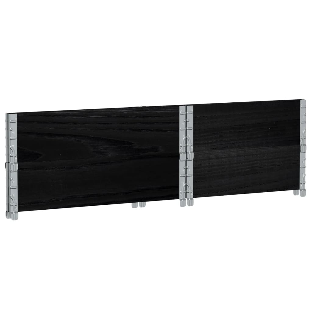 Vrtna sadilica crna 80x60 cm od masivne borovine
