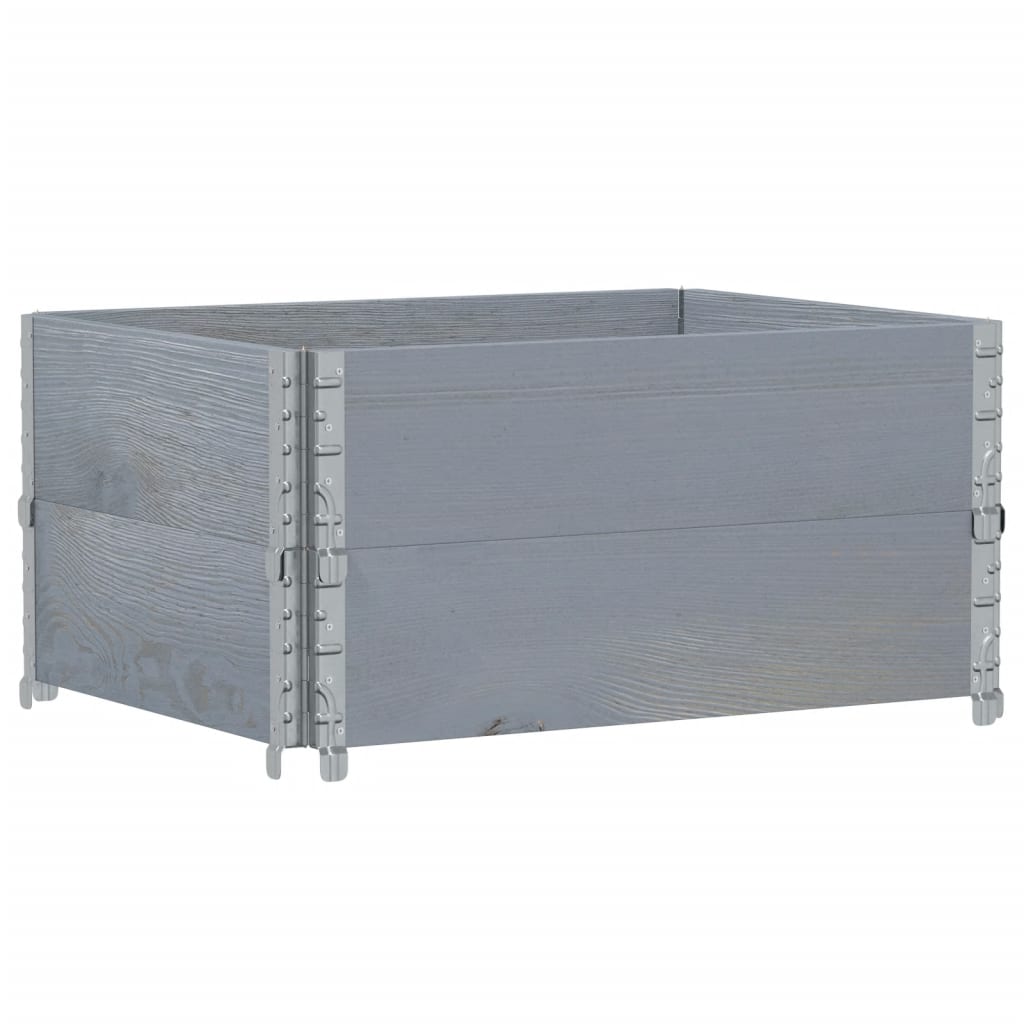 Vrtna sadilica siva 80x60 cm od masivne borovine