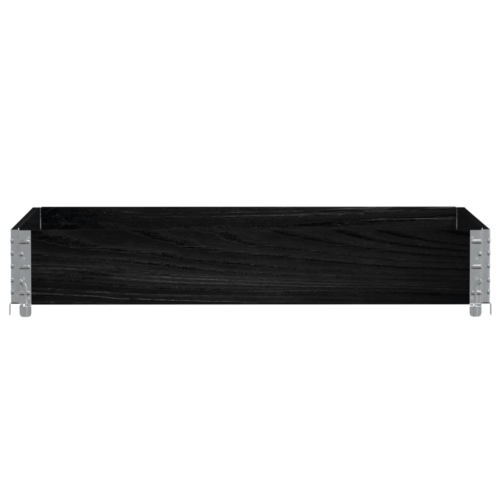 Vrtni sadilica crna 120 x 80 cm od masivne borovine