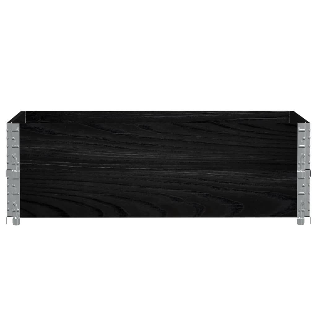 Vrtni sadilica crna 120 x 80 cm od masivne borovine