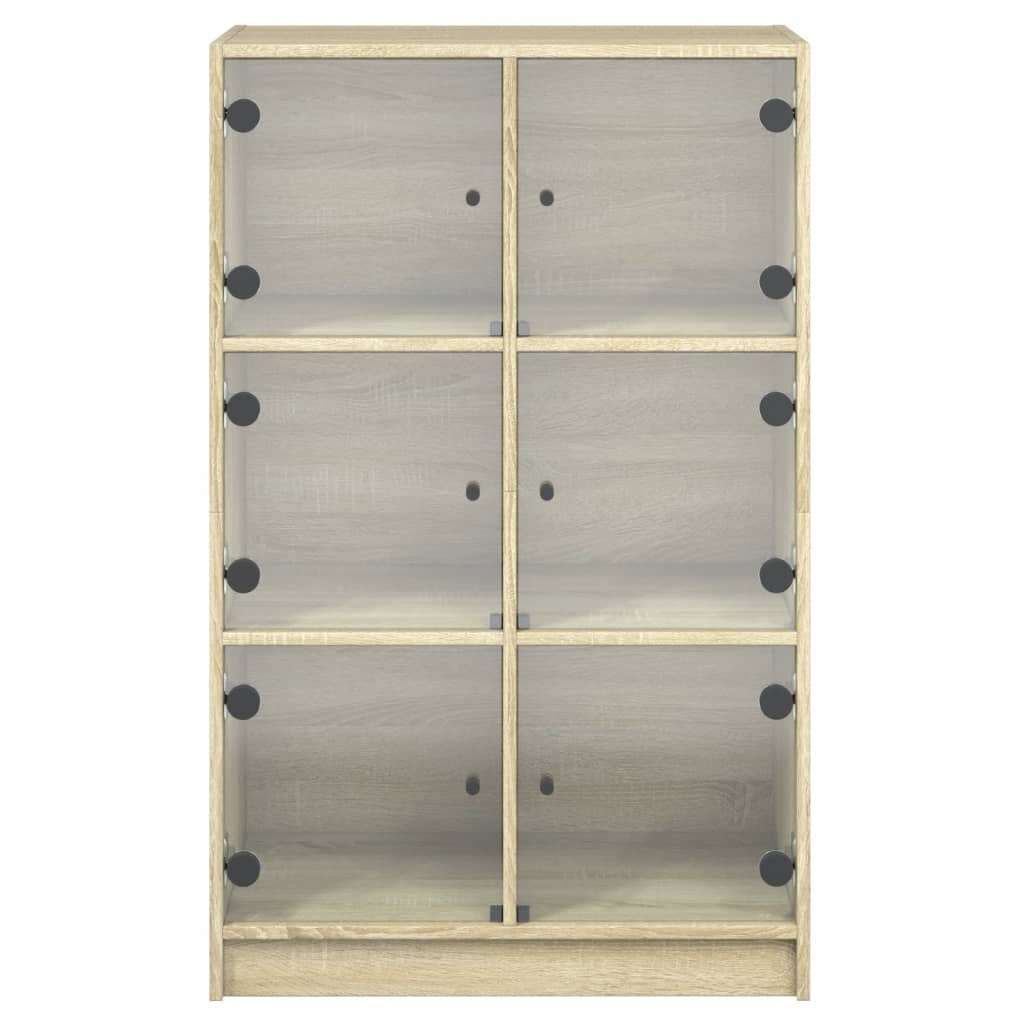 Visoka komoda s vratima 68x37x109 cm konstruirano drvo