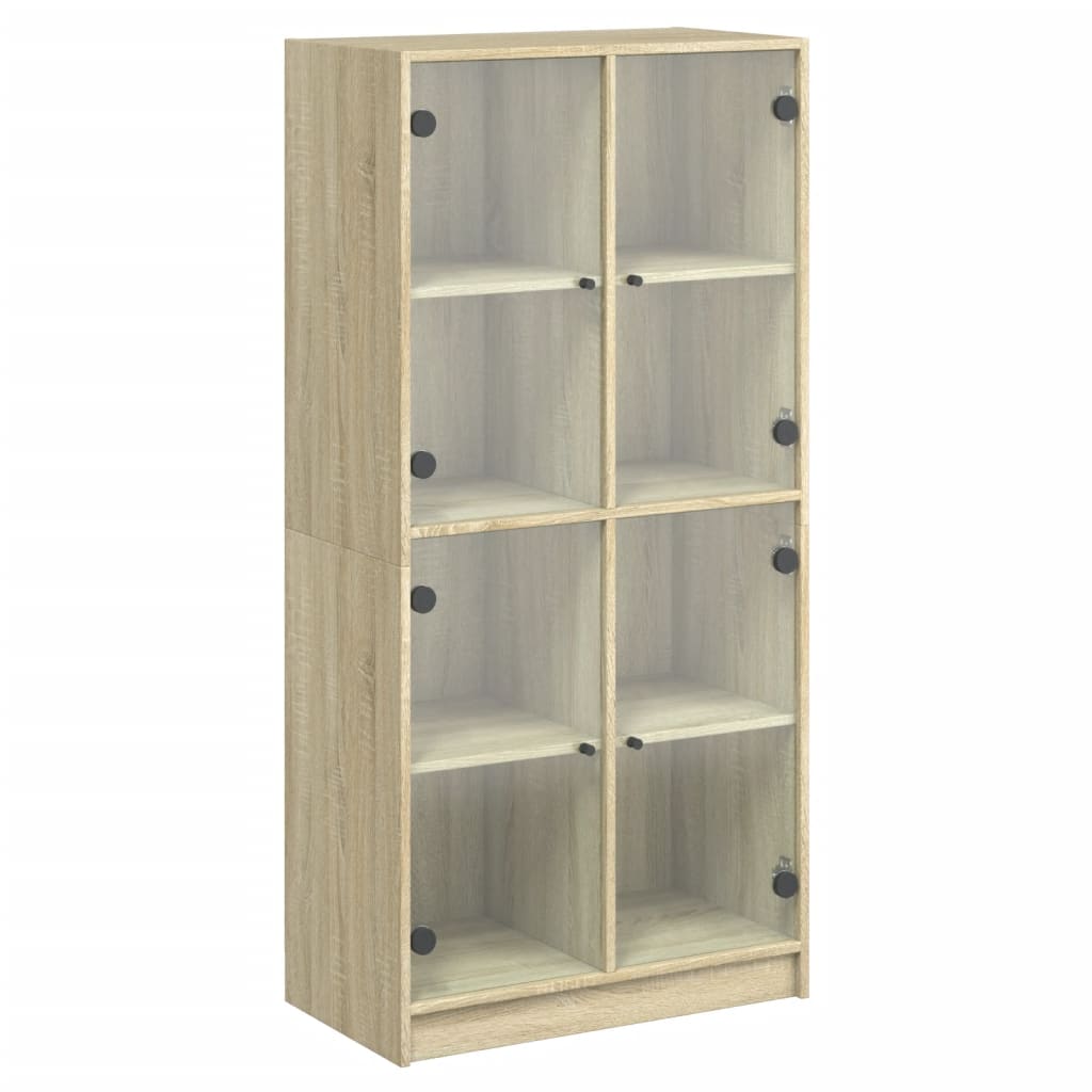 Visoka komoda s vratima 68x37x142 cm konstruirano drvo