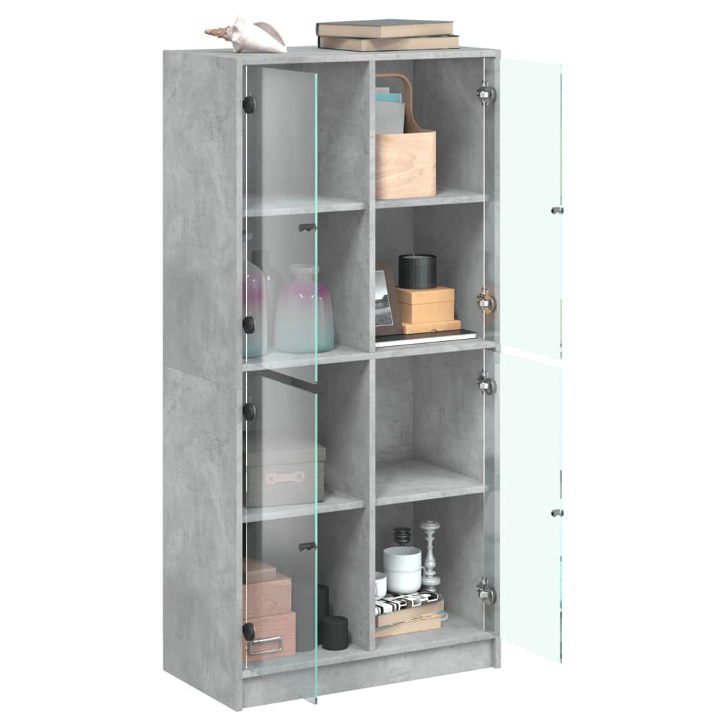 Visoka komoda s vratima 68x37x142 cm konstruirano drvo