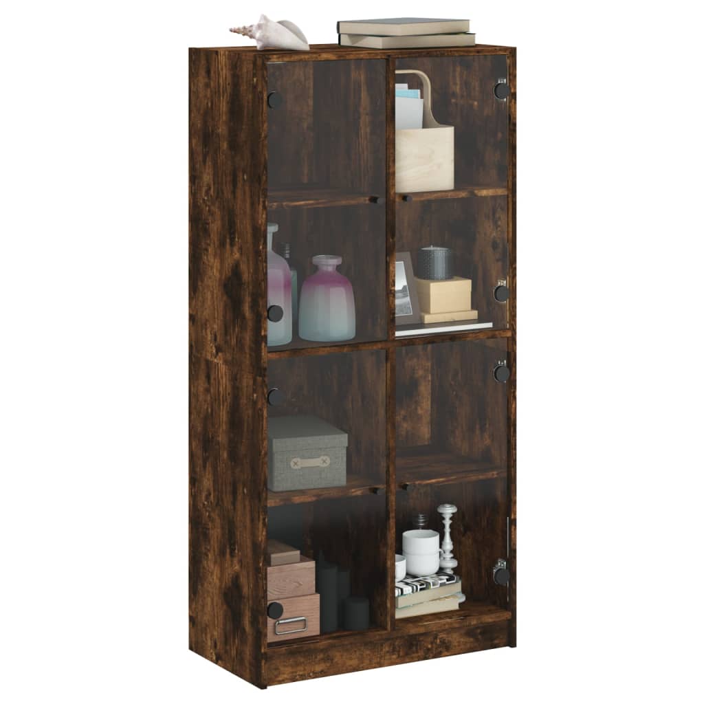 Visoka komoda s vratima 68x37x142 cm konstruirano drvo