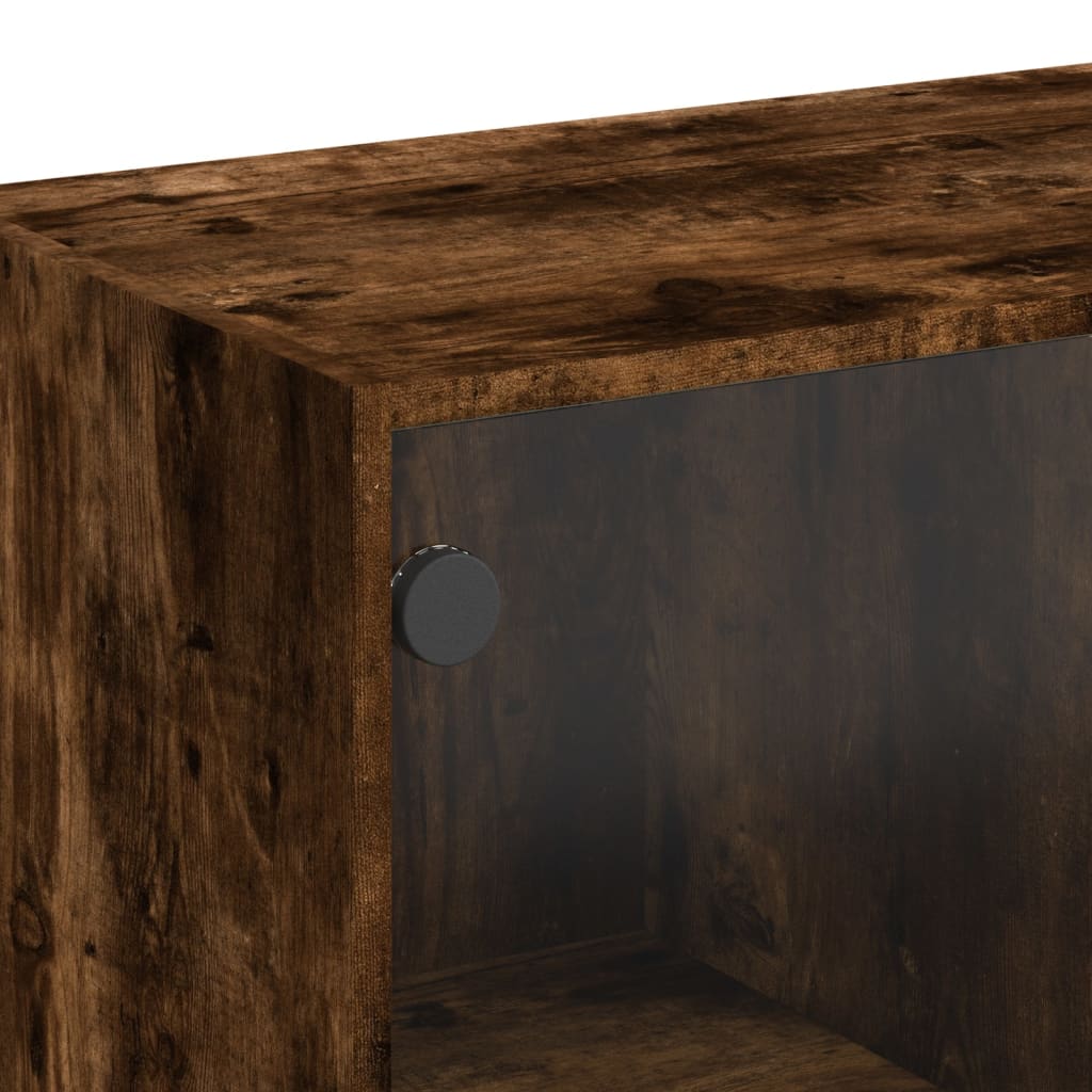 Visoka komoda s vratima 68x37x142 cm konstruirano drvo