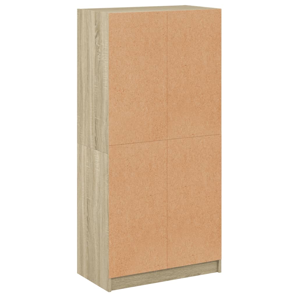 Visoka komoda s vratima 68x37x142 cm konstruirano drvo