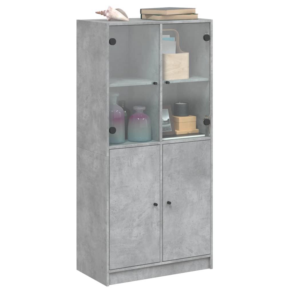 Visoka komoda s vratima 68x37x142 cm konstruirano drvo