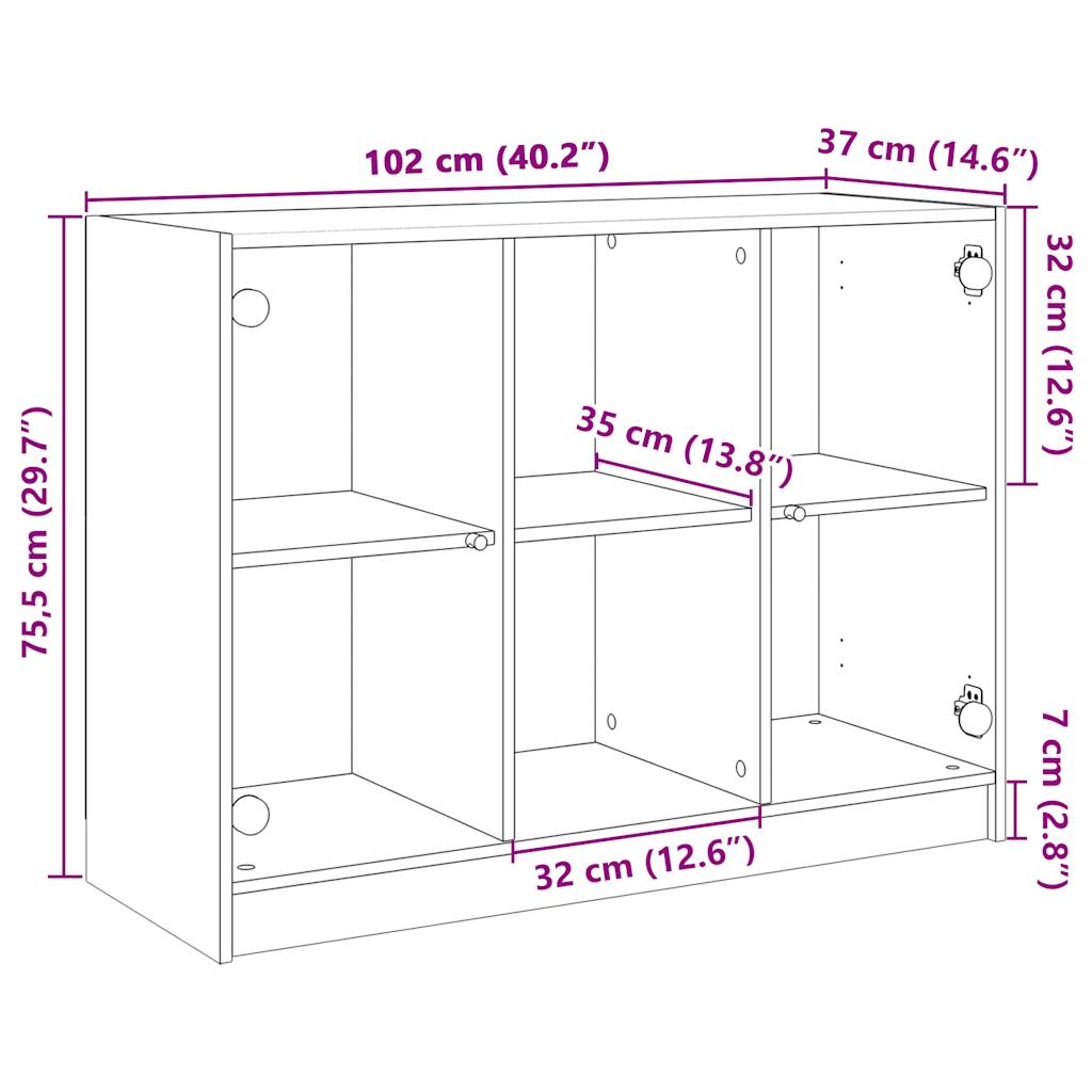Komoda bijela 102x37x75,5 cm od konstruiranog drva