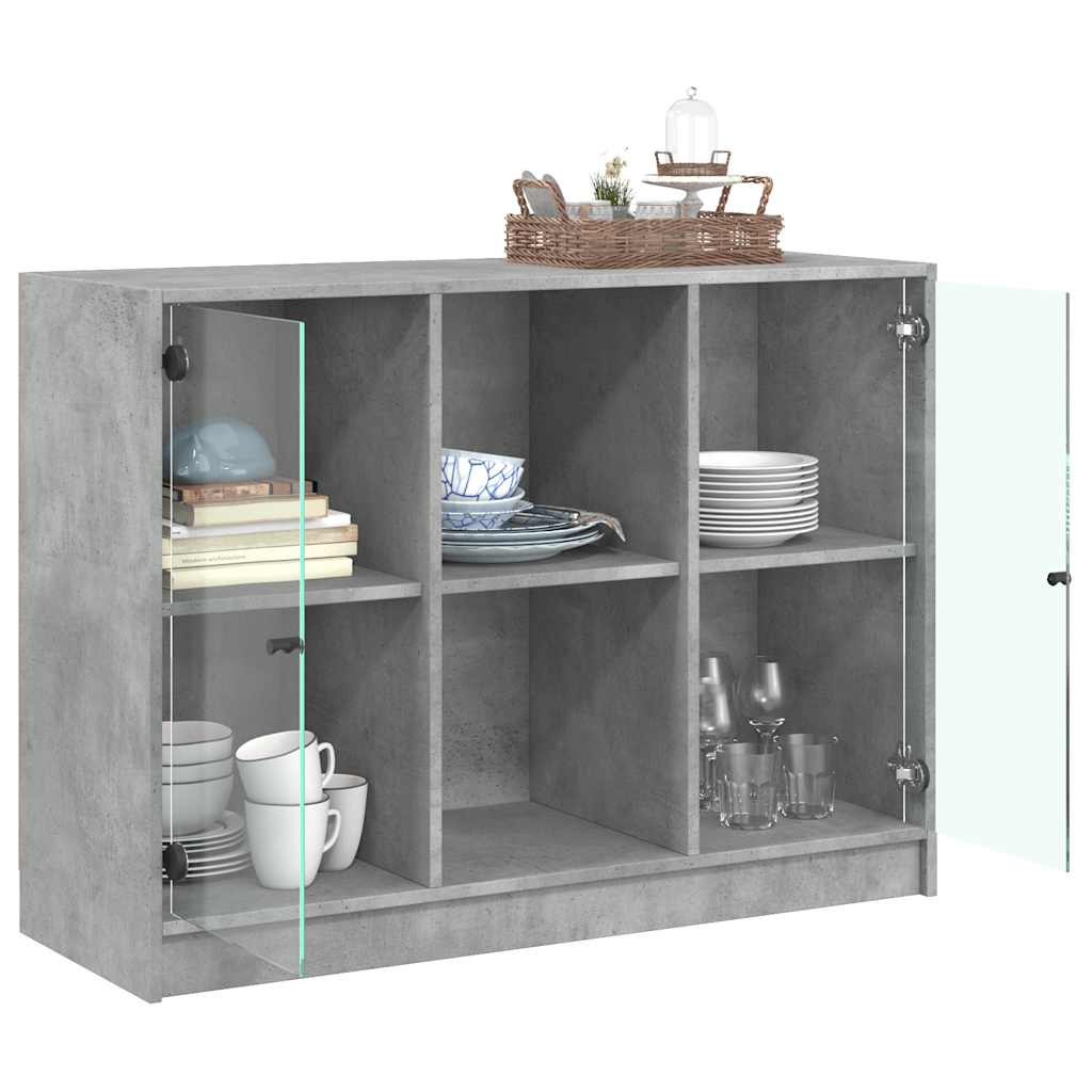 Komoda siva boja betona 102x37x75,5 cm od konstruiranog drva