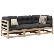 3-dijelni set vrtnih sofa od masivne borovine
