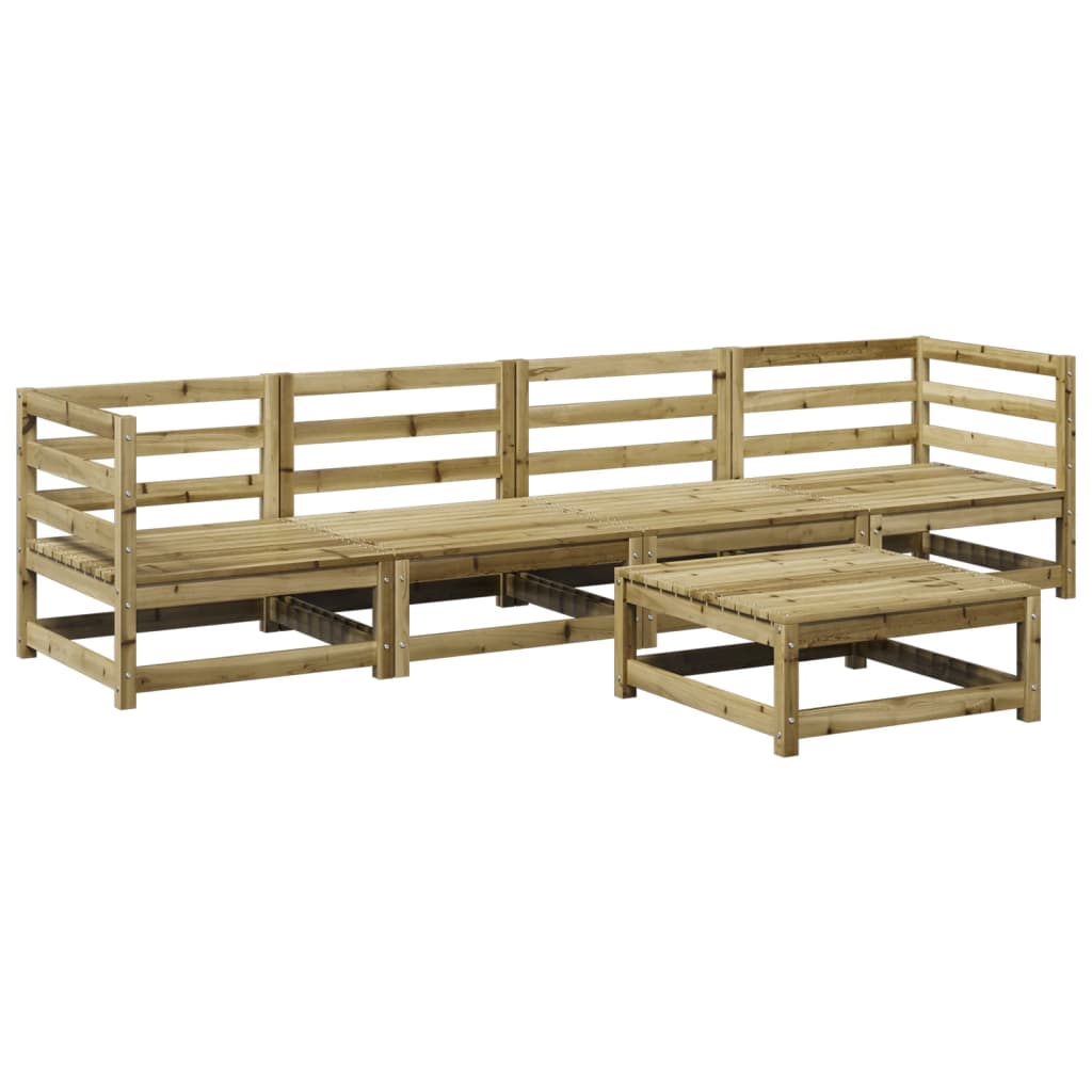 5-dijelni set vrtnih sofa od impregnirane borovine