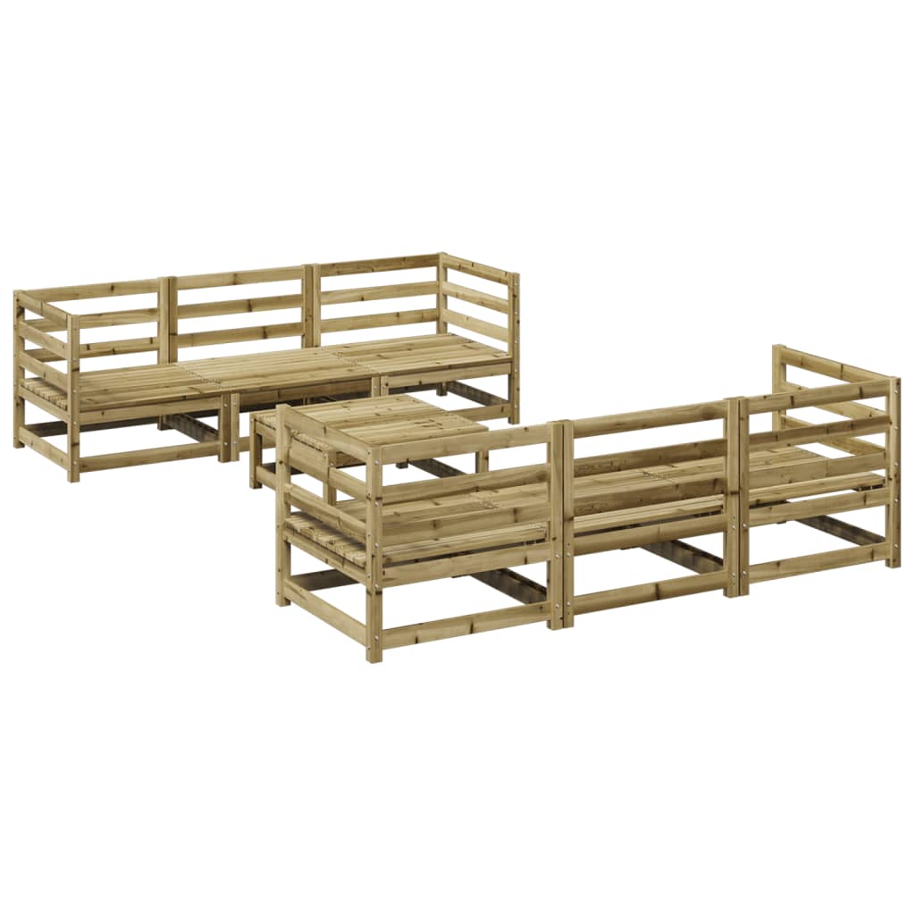 7-dijelni set vrtnih sofa od impregnirane borovine