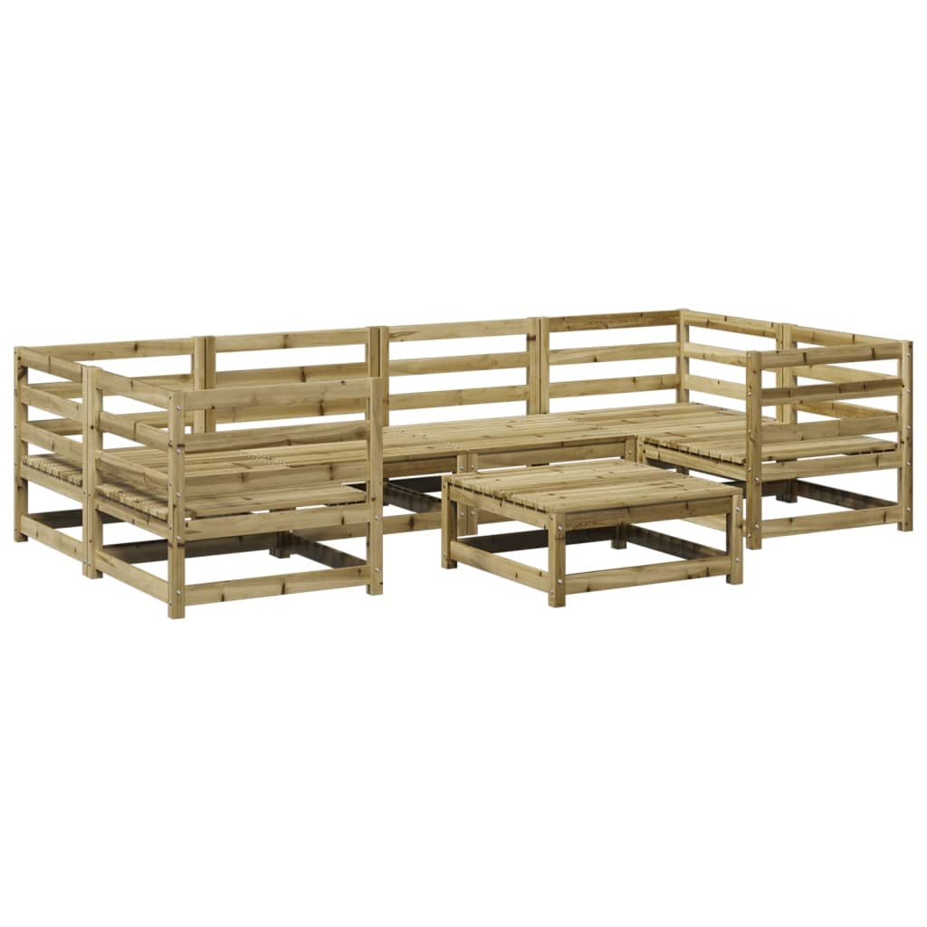 7-dijelni set vrtnih sofa od impregnirane borovine