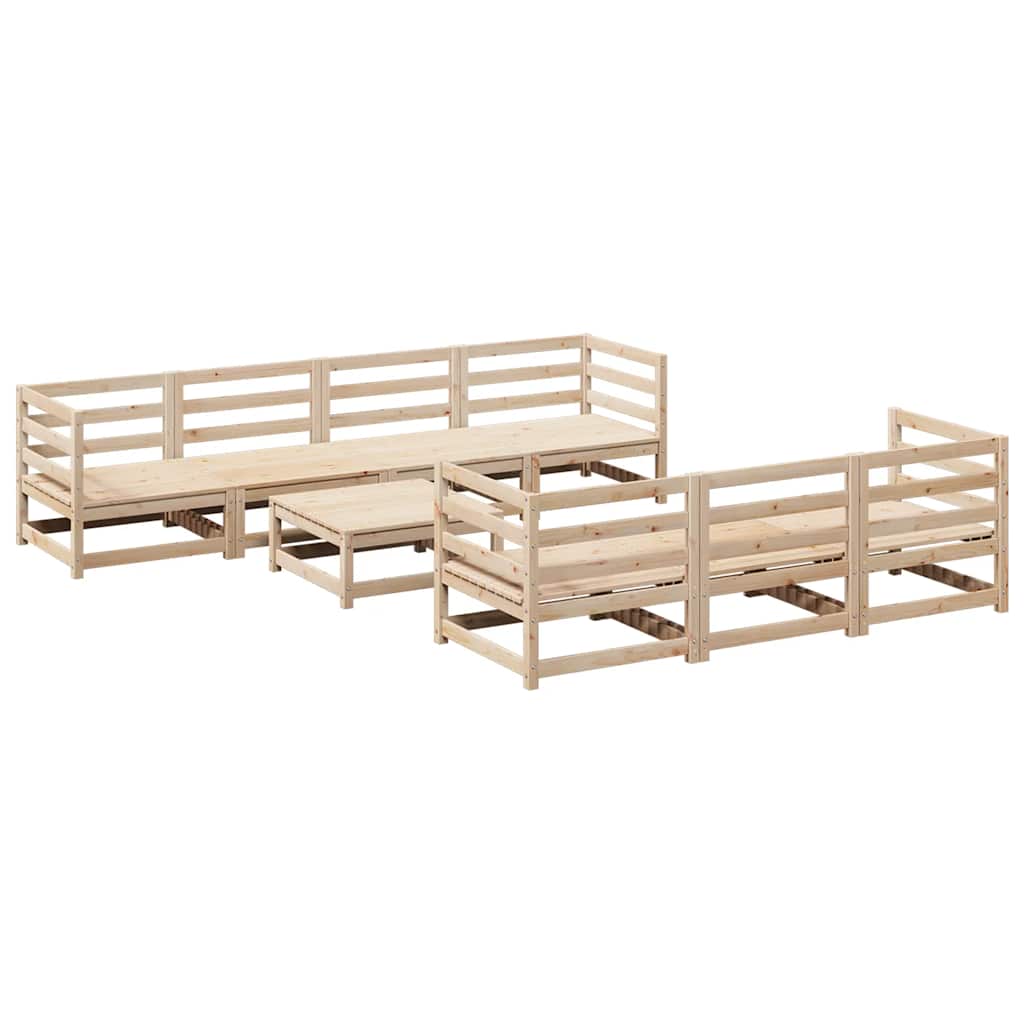 8-dijelni set vrtnih sofa od masivne borovine