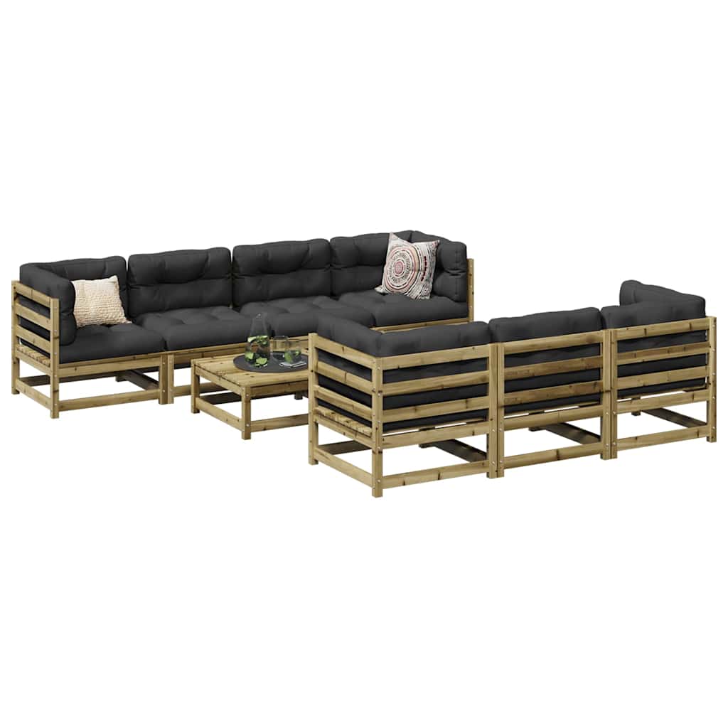 8-dijelni set vrtnih sofa od impregnirane borovine