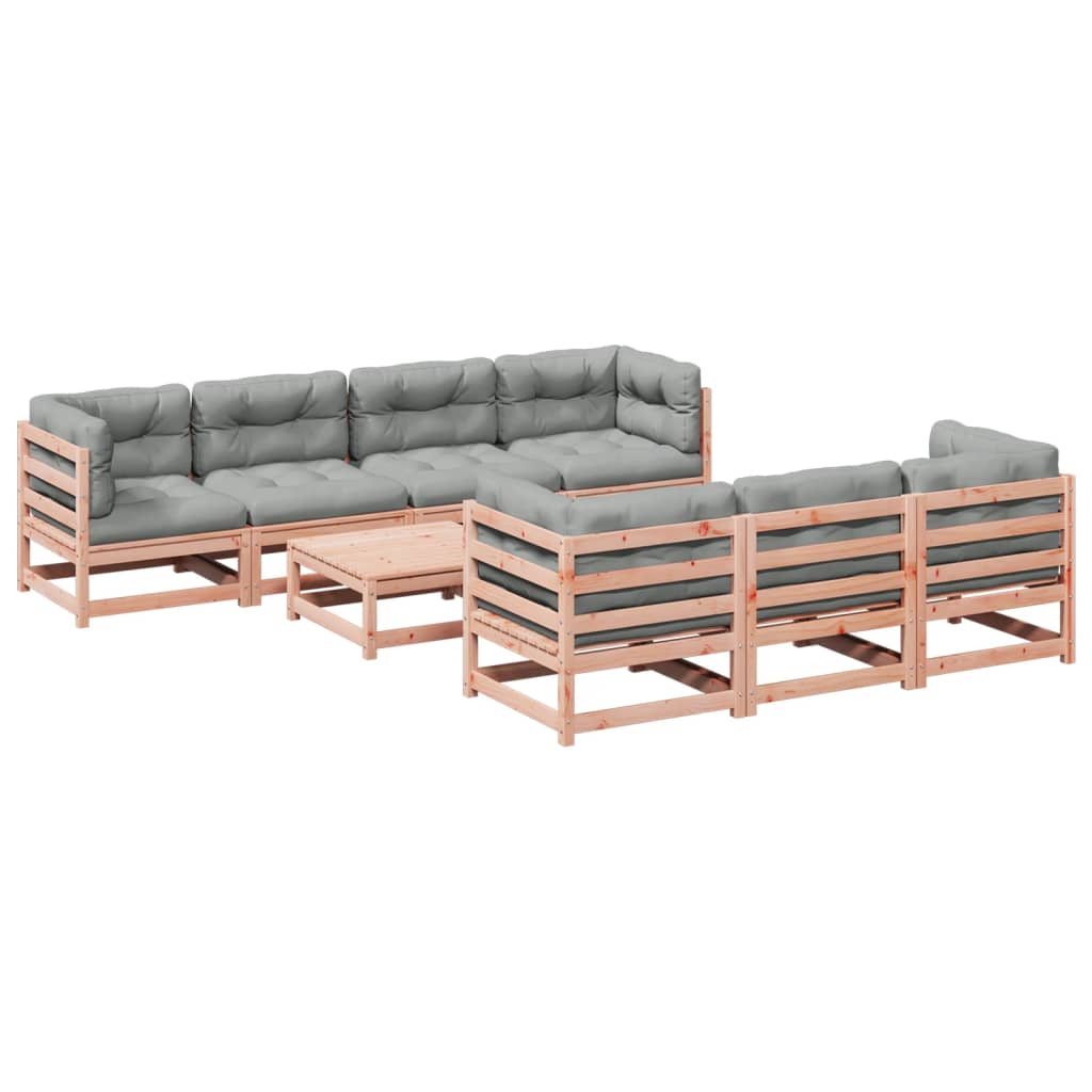 8-dijelni set vrtnih sofa s jastucima masivno drvo duglazije