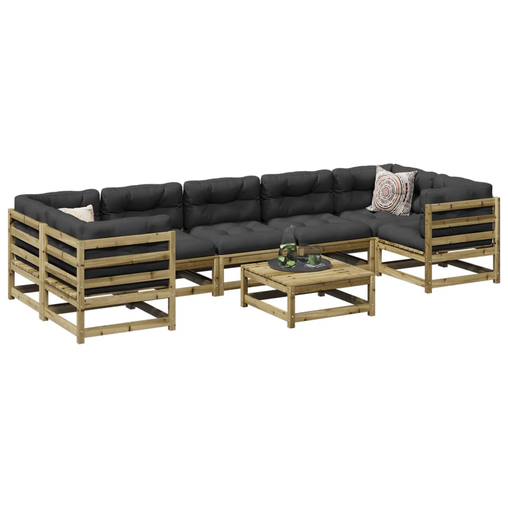8-dijelni set vrtnih sofa od impregnirane borovine