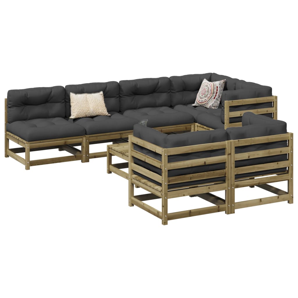 8-dijelni set vrtnih sofa od impregnirane borovine