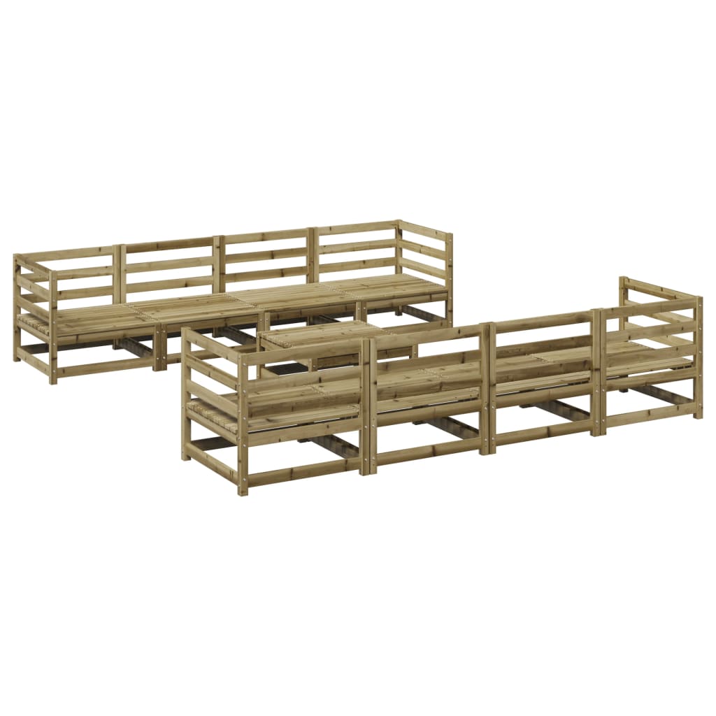 9-dijelni set vrtnih sofa od impregnirane borovine